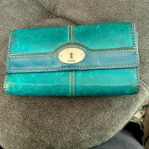 Fossil wallet green